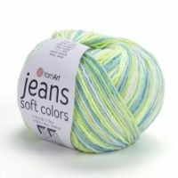 Jeans Soft Colors YarnArt - 6211 (салат/бирюза)