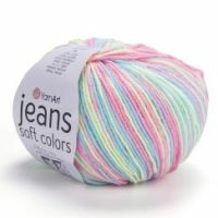 Jeans Soft Colors YarnArt - 6204 (салат/розов/голуб)