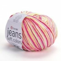 Jeans Soft Colors YarnArt - 6214 (вишня/коралл/салат)