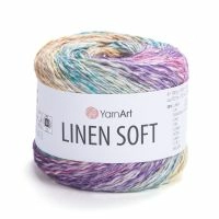 Linen soft YarnArt - 7401 (роз/сирен/оранж)