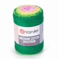 Macrame Cotton Spectrum YarnArt - 1309 (зел.бир/желт/фуксия)