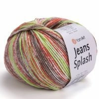 Jeans Splash, YarnArt - 955 (сер/красн/салат)