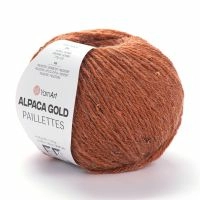 Alpaca gold paillettes YarnArt - 9312 (коричнево-красный)