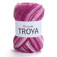 Troya YarnArt - 2108 (т.розовый принт)