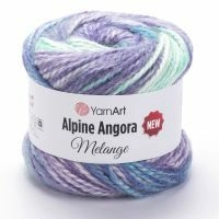 Alpine Angora Melange (YarnArt) - 6412 (бирюзовый принт)