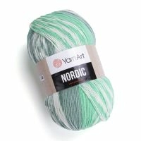 Nordic YarnArt - 668 (бел/мята/серый)