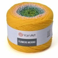 Flowers Merino (YarnArt) - 566 (желтый/зеленый)