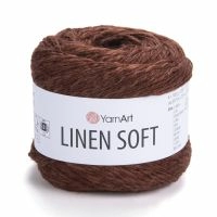 Linen soft YarnArt - 7309 (коричневый)