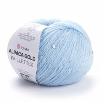 Alpaca gold paillettes YarnArt - 9305 (голубой)
