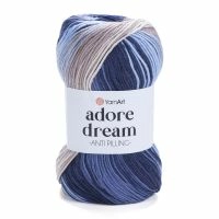 Adore Dream, YarnArt - 1073 (синий/гол/св.беж)