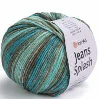 Jeans Splash, YarnArt - 961 (св.корич/бирюза)