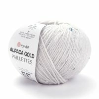Alpaca gold paillettes YarnArt - 9303 (перламутровый)
