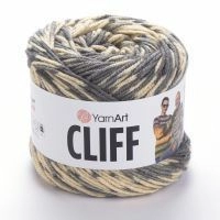 Cliff YarnArt - 8305 (бежев-серый принт)