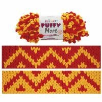 Puffy MORE (Alize) - 6630 (красный/желтый)