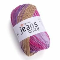 Jeans Crazy (YarnArt) - 8217 (св.корич/фиалка/фуксия)