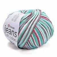 Jeans Soft Colors YarnArt - 6215 (мята/красный/белый)
