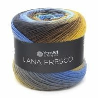 Lana Fresco YarnArt - 8102 (бирюза/горчица/серый)