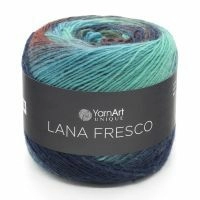 Lana Fresco YarnArt - 8112 (бирюза/терракот/желтый)