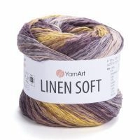 Linen soft YarnArt - 7415 (сер/желт/беж)