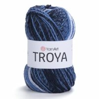 Troya YarnArt - 2106 (синий принт)