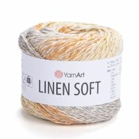 Linen soft YarnArt - 7403 (беж/оранж/лен)