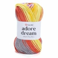 Adore Dream, YarnArt - 1060 (коралл/лимон/сирен/сер)