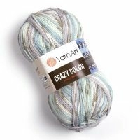 CRAZY COLOR (YarnArt) - 179 (голуб/бежев/белый)