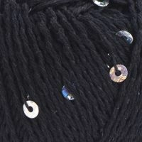 Cotton gold paillettes YarnArt - 7101 (черный)