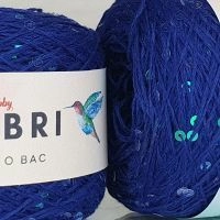 Kolibri с пайетками - 070-2 (синий с пайетками стрекоза)