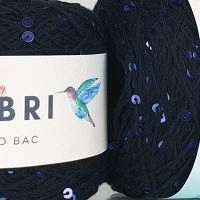 Kolibri с пайетками - 8149 (черный с фиолет. пайетками)
