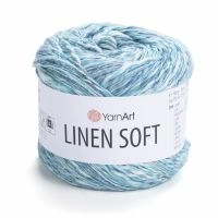 Linen soft YarnArt - 7408 (зел.бир. меланж)