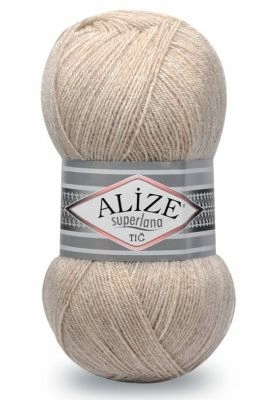 Пряжа оптом Малик SUPERLANA TIG (ALIZE) - 87 (серый)