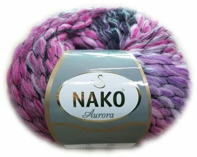 Пряжа оптом Малик AURORA (Nako) - 2755 (фиолетово-розовый)