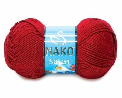 Пряжа оптом Малик Saten (Nako) - 999 (бордовый)