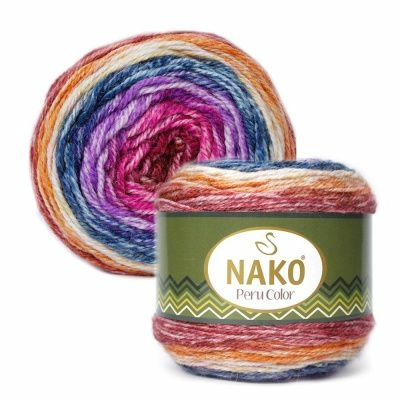 Пряжа оптом Малик Peru Color (Нако) - 32413 (сирень/пудра/серый)