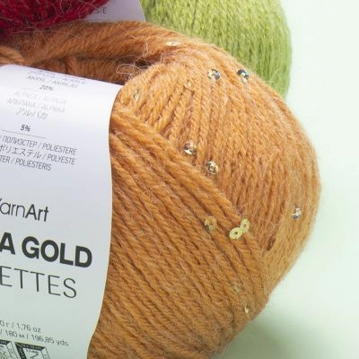 Alpaca gold paillettes YarnArt