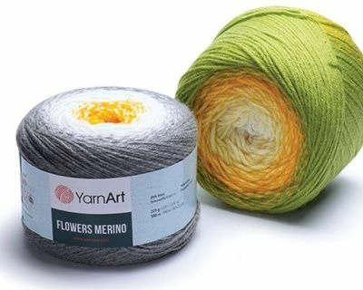 Пряжа оптом Малик Flowers Merino (YarnArt) - 552 (рыж/желт/суров)
