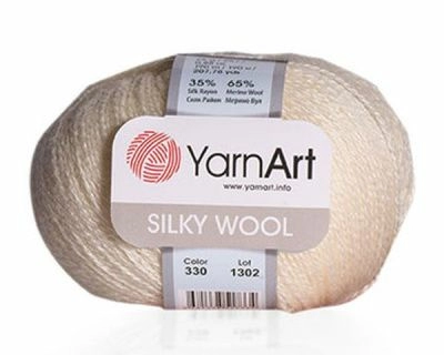 Пряжа оптом Малик Silky Wool (YarnArt) - 346 (серо-зеленый)