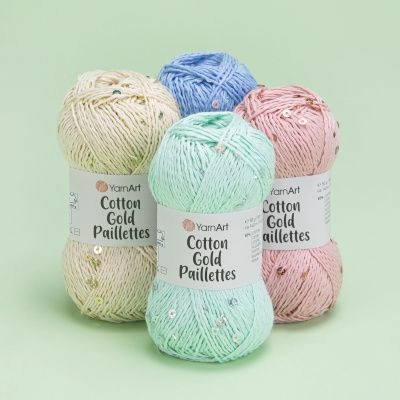 Cotton Gold Paillettes