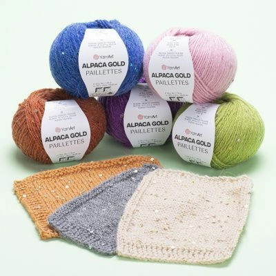 Alpaca gold paillettes YarnArt