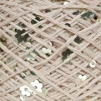 Колибри макси королевские пайетки - 152 (бежевый с золотыми пайетками цветок)