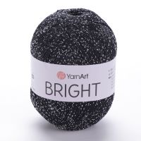Bright YarnArt - 107 (черный с серебряным люрексом)