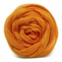 полутонкая шерсть (для валяния) -  оранжевый