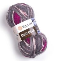 CRAZY COLOR (YarnArt) - 176 (серый/мальва/розов)