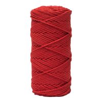 Шнур хлопковый 3 мм/100 м - 037 (красный)