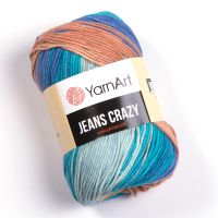 Jeans Crazy (YarnArt) - 8207 (джинс/бирюз/беж)