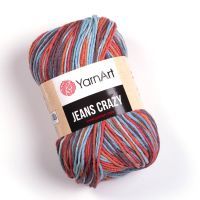 Jeans Crazy (YarnArt) - 8214 (красн-голуб-красн)