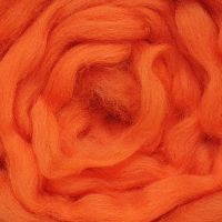 Тонкая шерсть (для валяния) - 485 (желто-оранжевый)