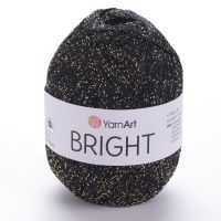 Bright YarnArt - 105 (черный с золотым люрексом)