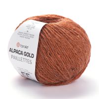 Alpaca gold paillettes YarnArt - 9312 (коричнево-красный)